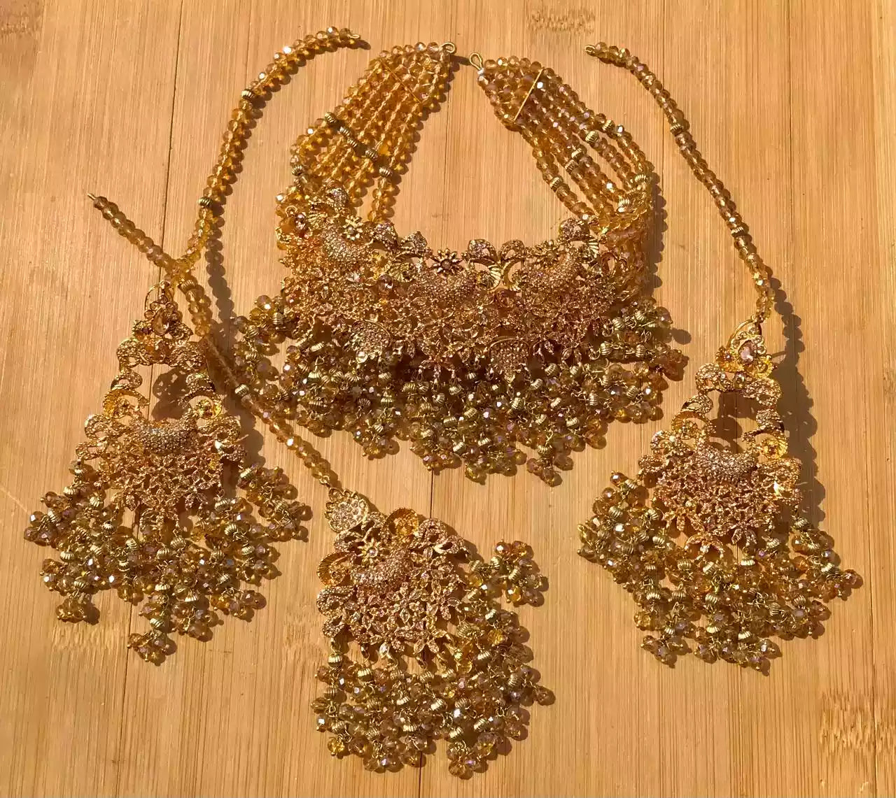 Semi precious zircon choker set