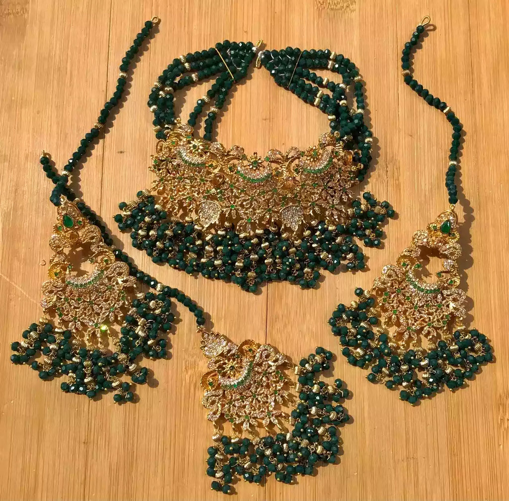 Semi precious zircon choker set