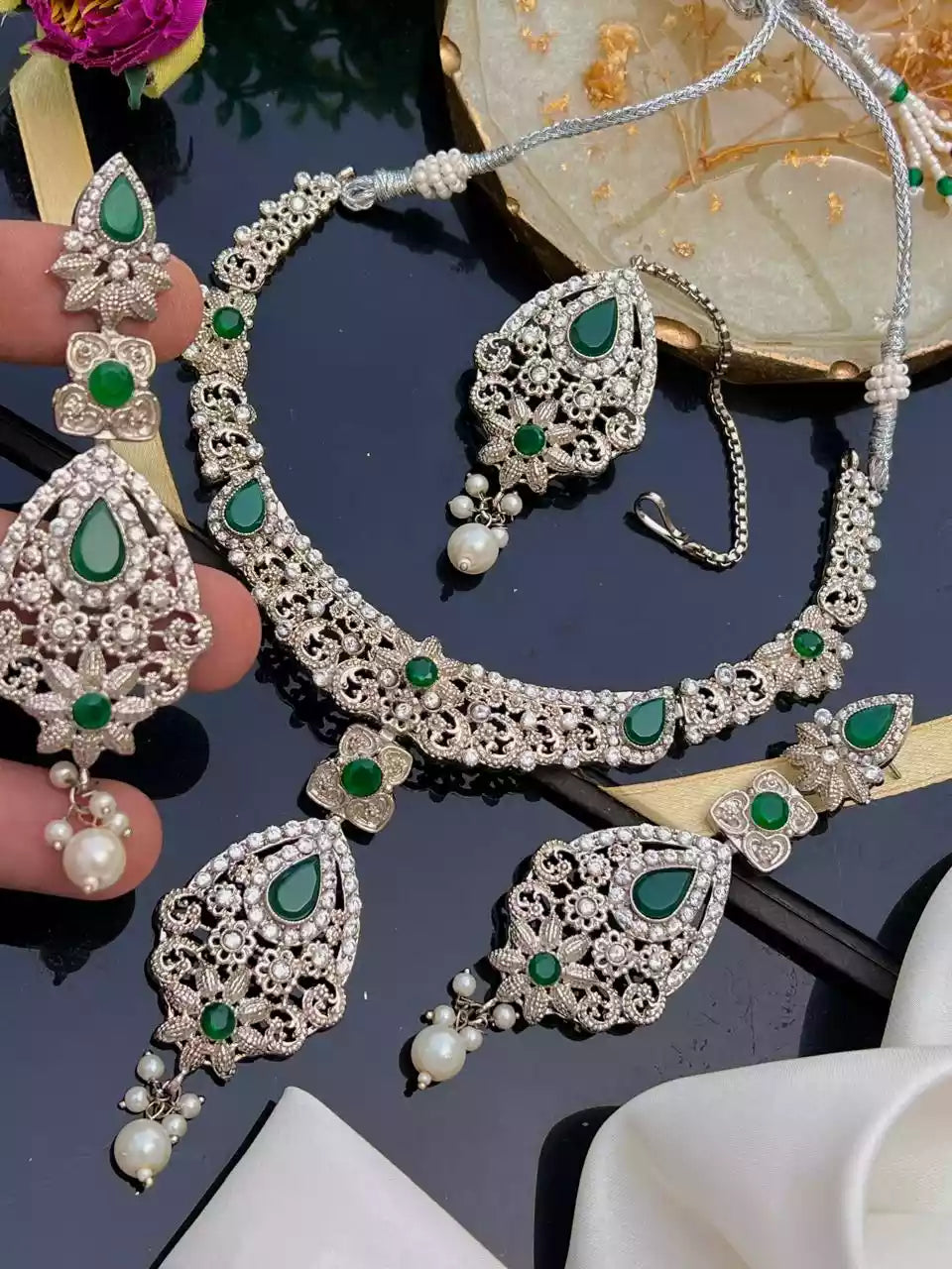 Gold plated necklace set