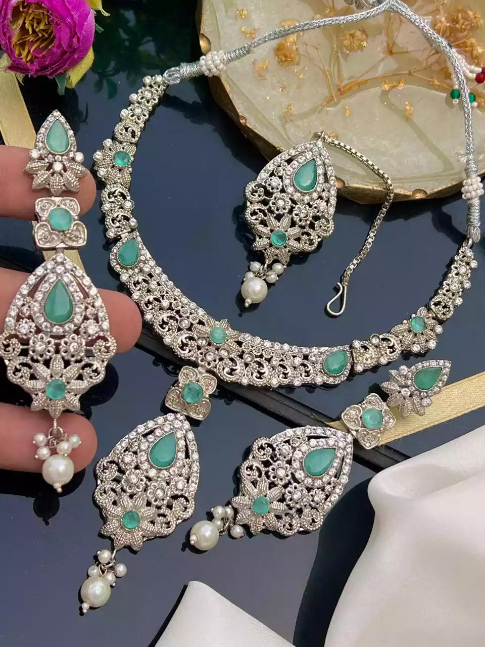 Gold plated necklace set