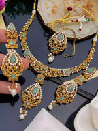 Gold plated necklace set
