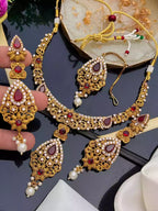 Gold plated necklace set