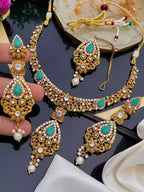 Gold plated necklace set