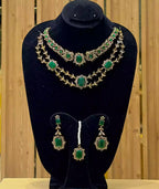 Double line necklace set