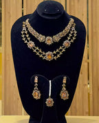 Double line necklace set