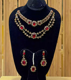 Double line necklace set