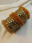 Kundan gajra bangles set