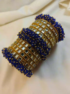Kundan gajra bangles set