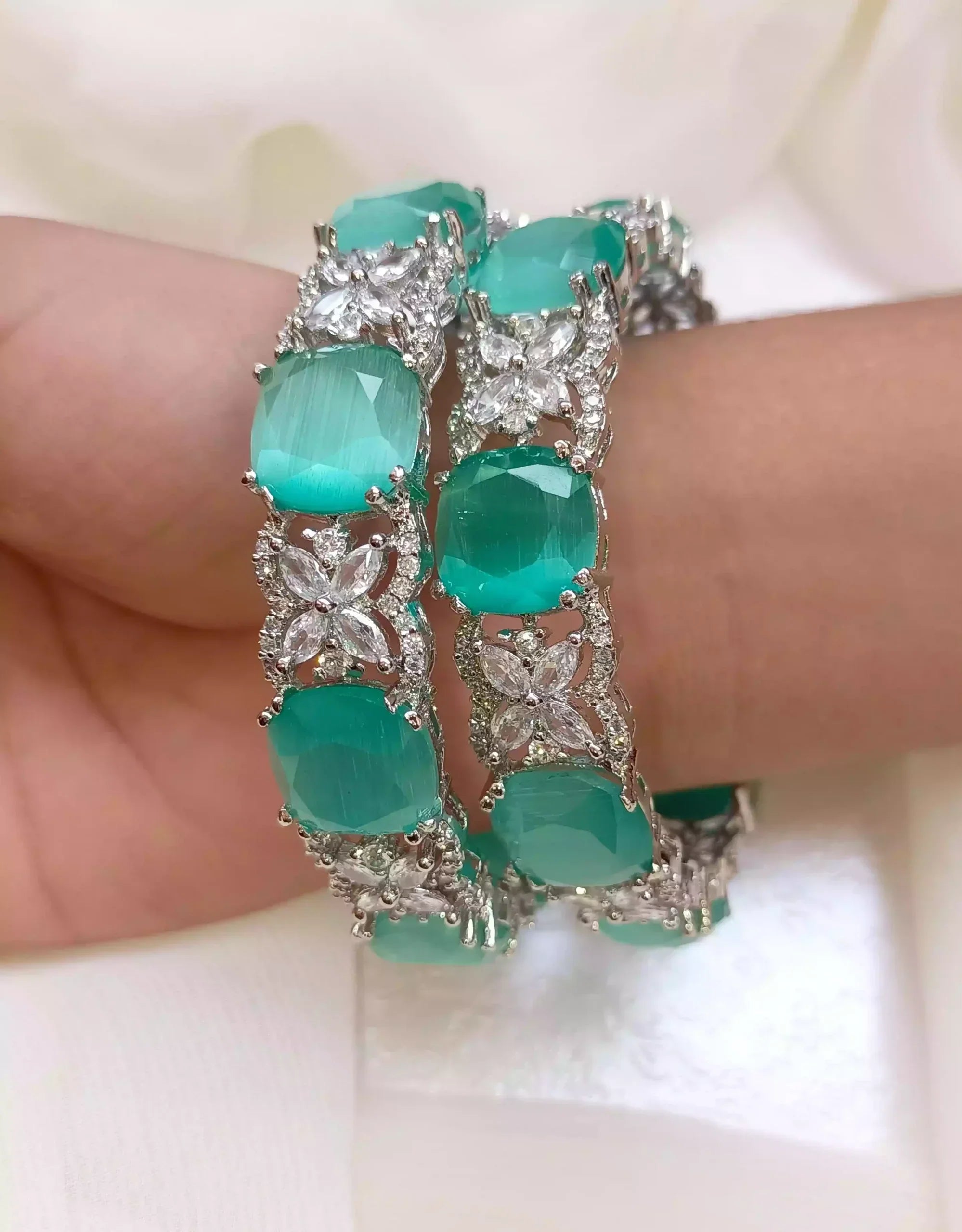 American diamond bangle set