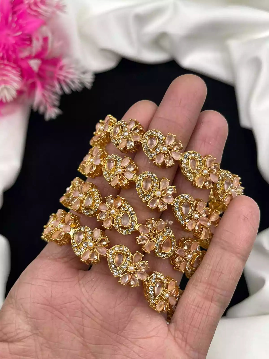 Zircon 4pcs bangles set