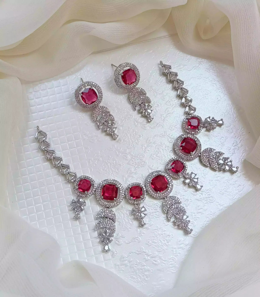 Micro zircon necklace set