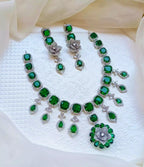 3D floral necklace set