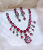 3D floral necklace set