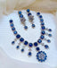 3D floral necklace set