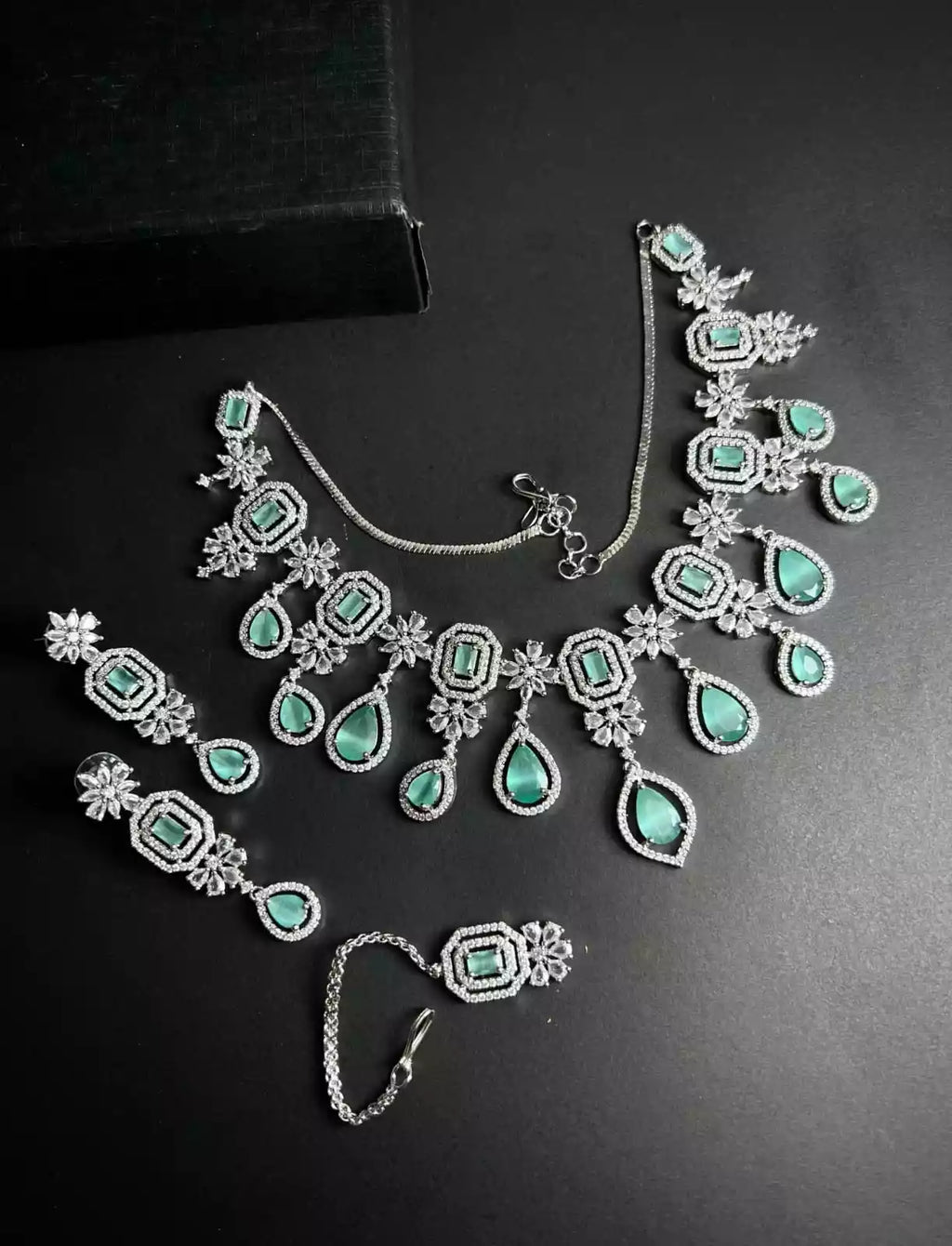 American diamond bridal set