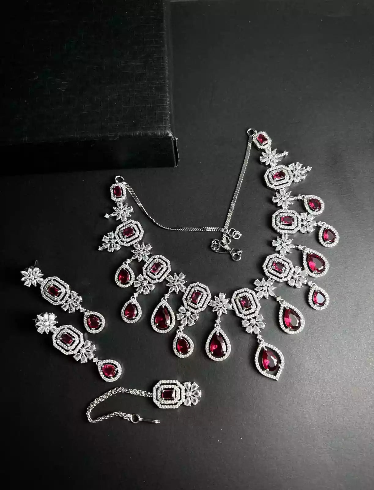 American diamond bridal set