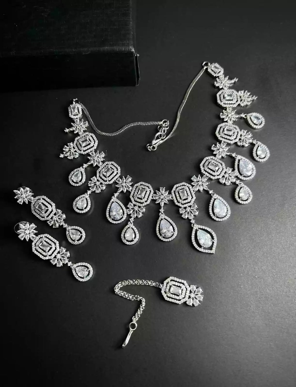 American diamond bridal set