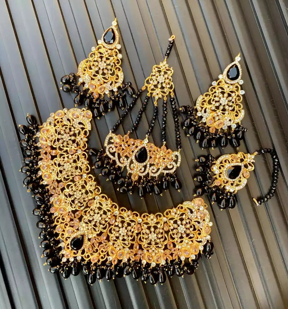 Zircon bridal set with jhumar