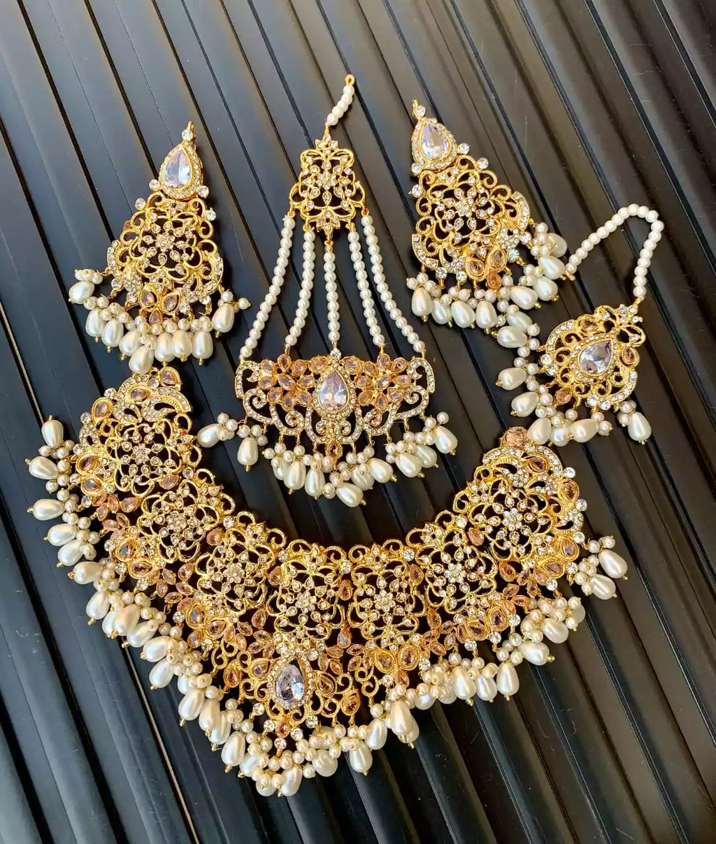 Zircon bridal set with jhumar