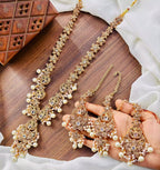 Zircon maala set with teeka