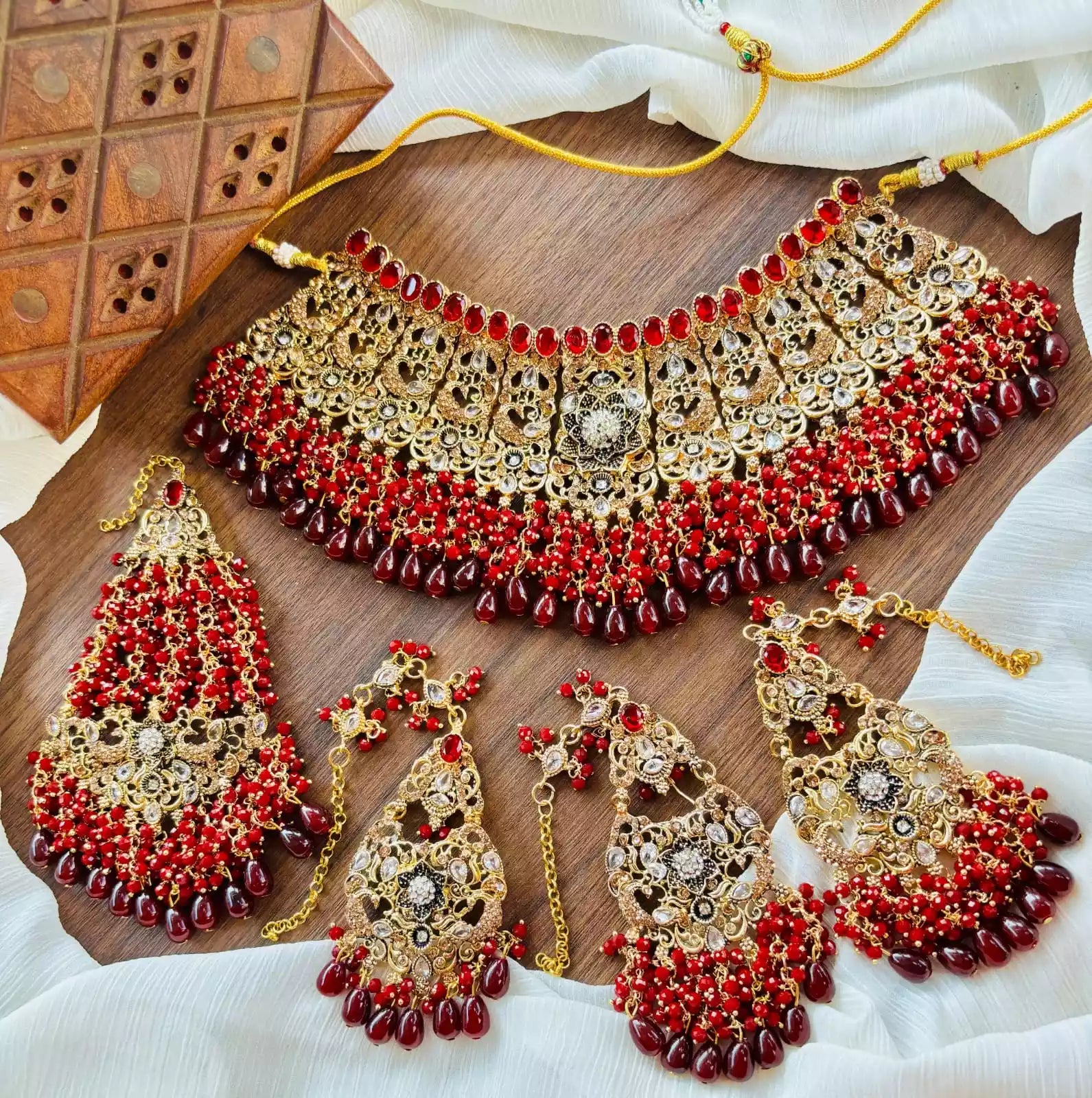 Handmade heavy bridal set