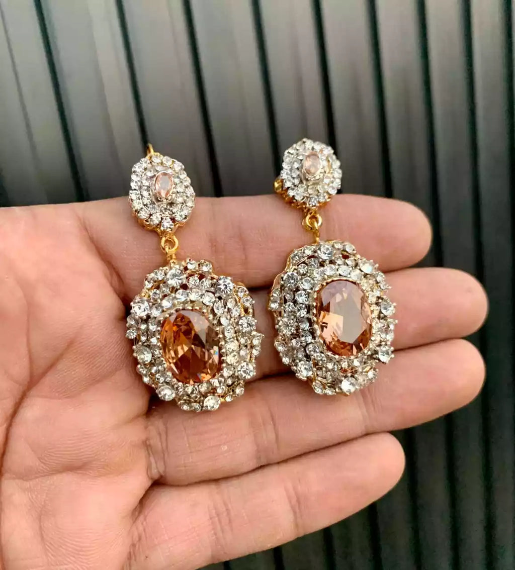 Indian zircon earrings