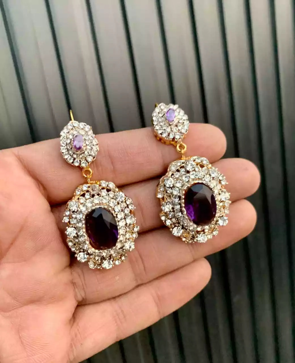 Indian zircon earrings