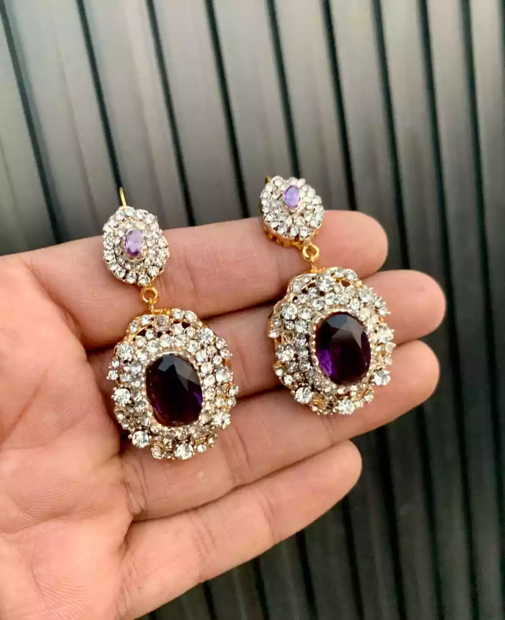 Indian zircon earrings