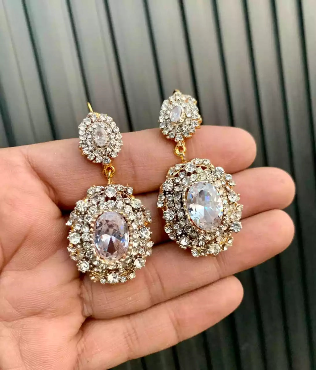 Indian zircon earrings