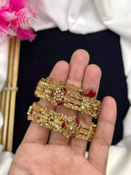 Zircon openable bangle pair