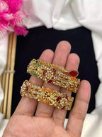 Zircon openable bangle pair