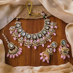 Jaipuri kundan necklace set