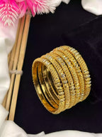 Gold plated 6pcs bangles set