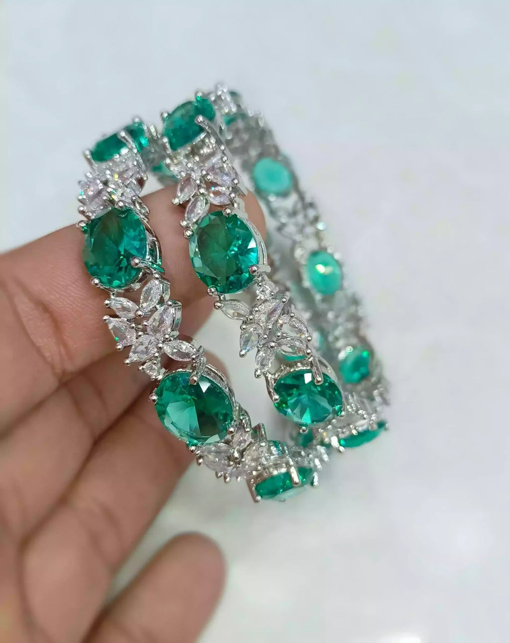American diamond bangle pair