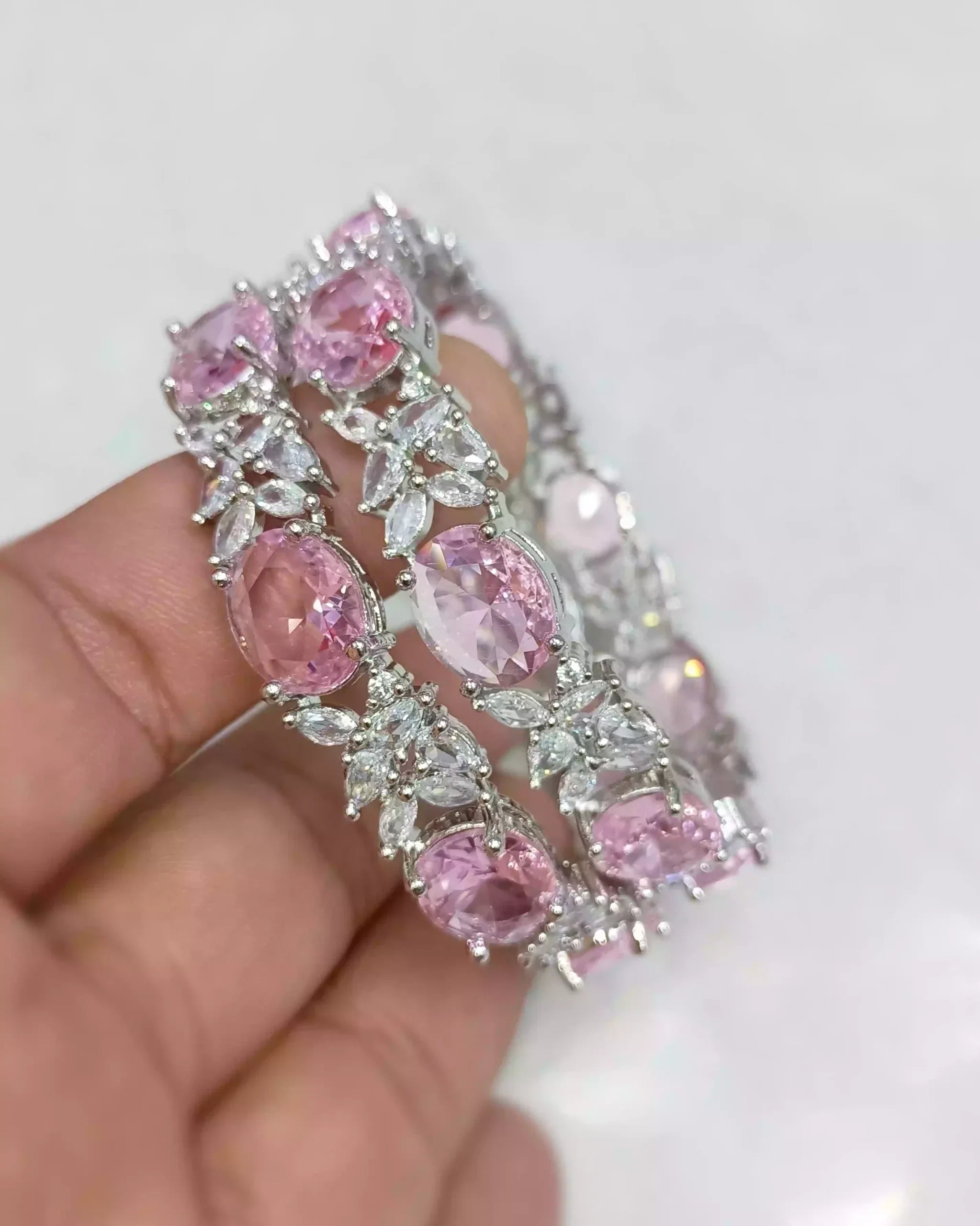 American diamond bangle pair
