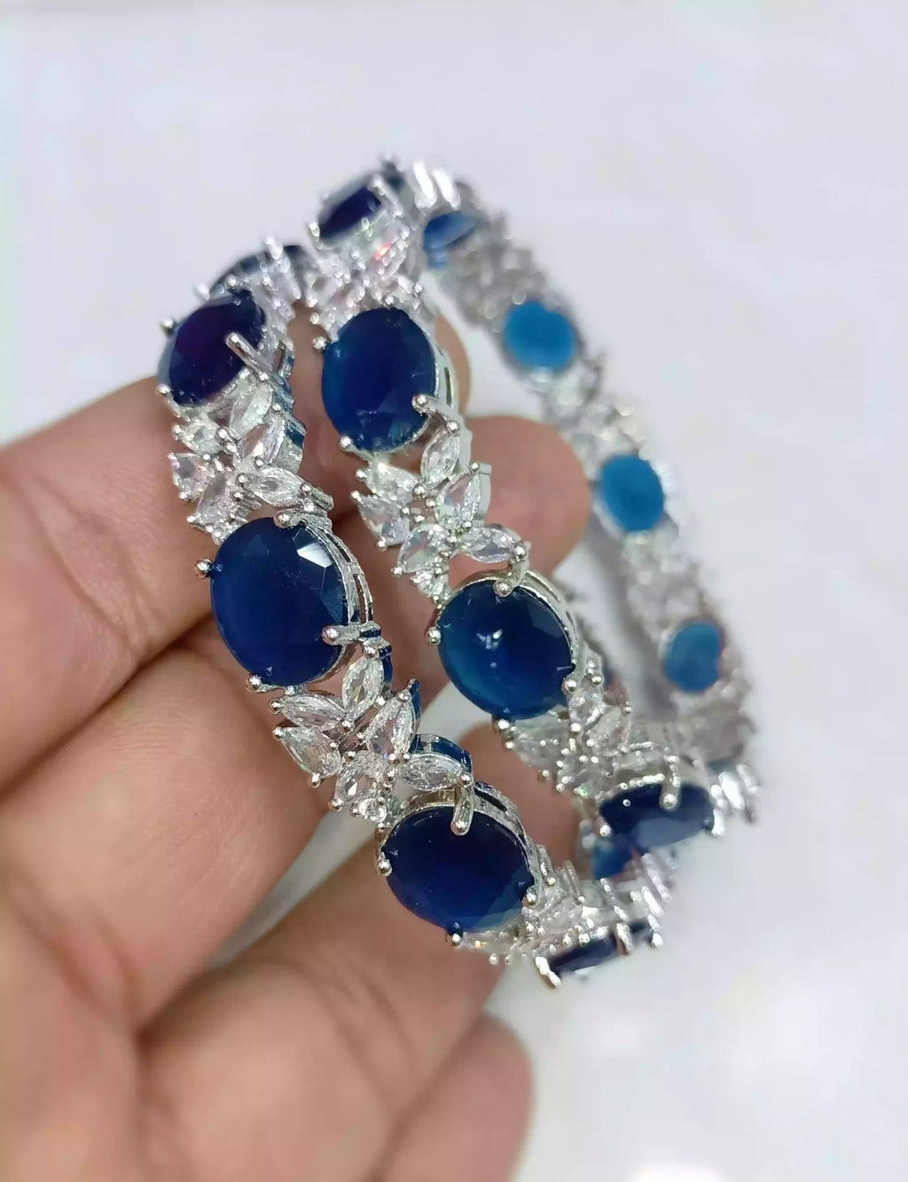 American diamond bangle pair