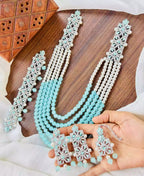 Zircon bridal set with maala