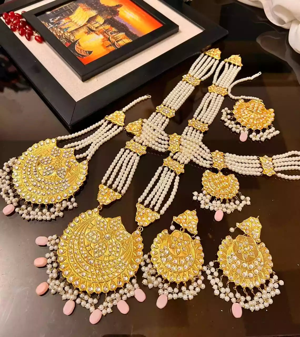 Thappa kundan bridal set