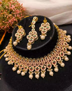 Indian kundan bridal set with back meenakari