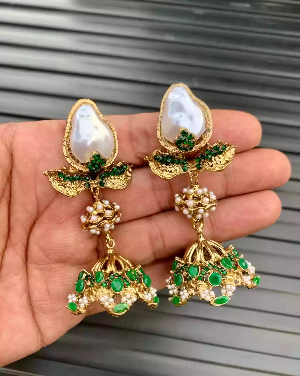 Mother of pearl jhumki