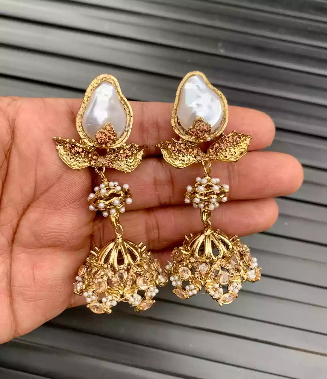 Mother of pearl jhumki