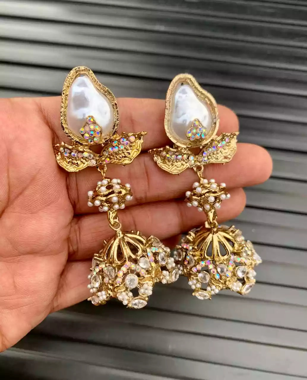 Mother of pearl jhumki Main image