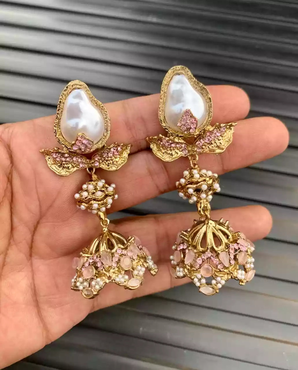 Mother of pearl jhumki