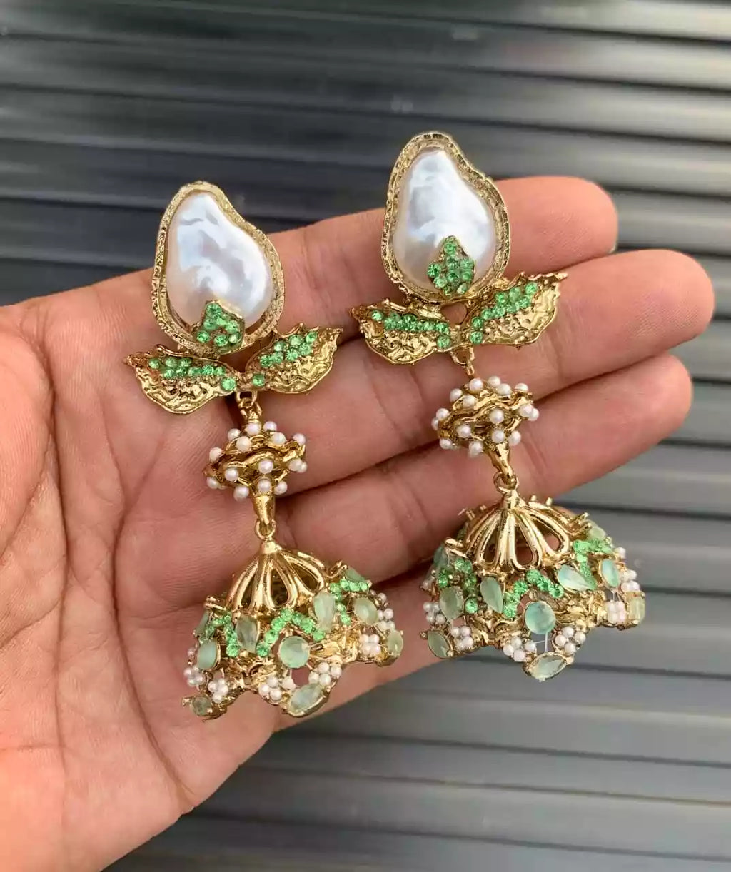 Mother of pearl jhumki