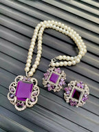 Zircon big size pendant set
