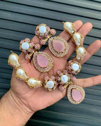 Crafted mother of pearl necklace set