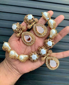 Crafted mother of pearl necklace set