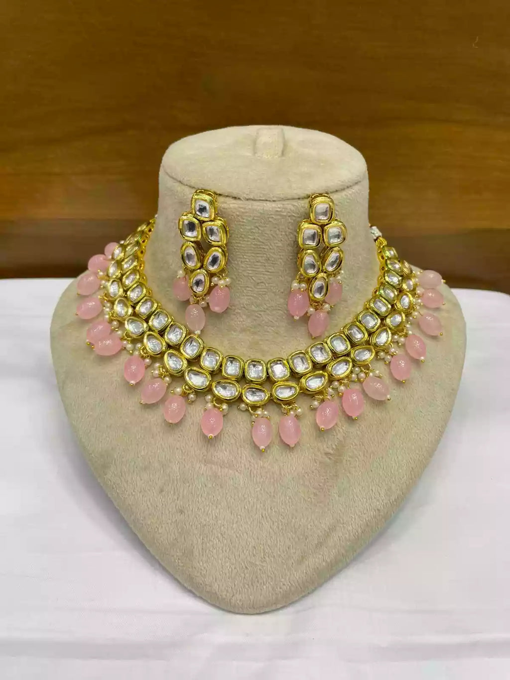 Indian kundan set with back meena