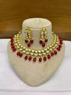 Indian kundan set with back meena