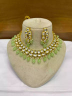Indian kundan set with back meena